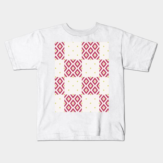 Geometric Minimalistic Diamond Pattern Kids T-Shirt by Tobe_Fonseca